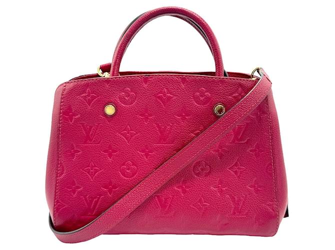 Louis Vuitton Montaigne Roja Cuero  ref.1353035