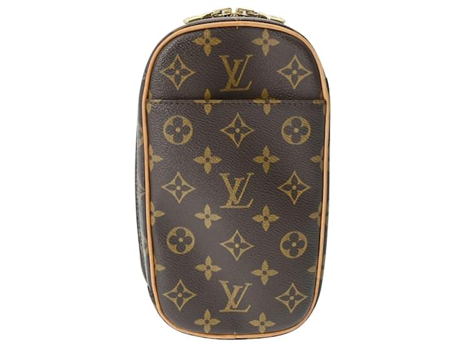 Louis Vuitton Pochette Gange Brown Cloth  ref.1353168