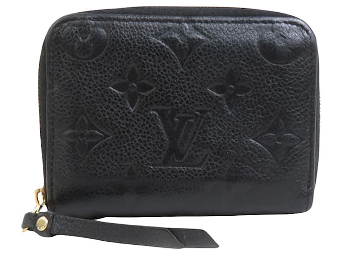 Louis Vuitton Porte monnaie Zippy Black Cloth  ref.1353187