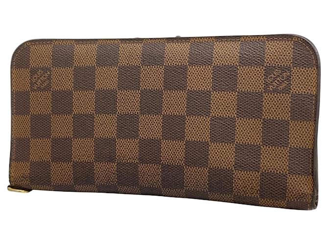 Louis Vuitton Portefeuille Insolite Brown Cloth  ref.1353197