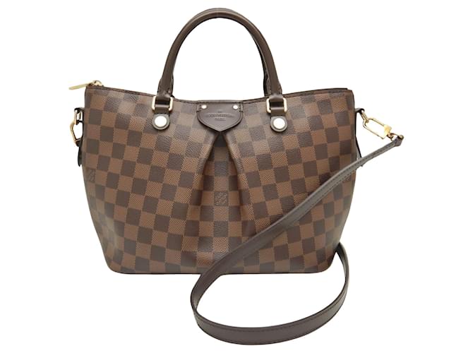 Louis Vuitton Siena Castaño Lienzo  ref.1353242