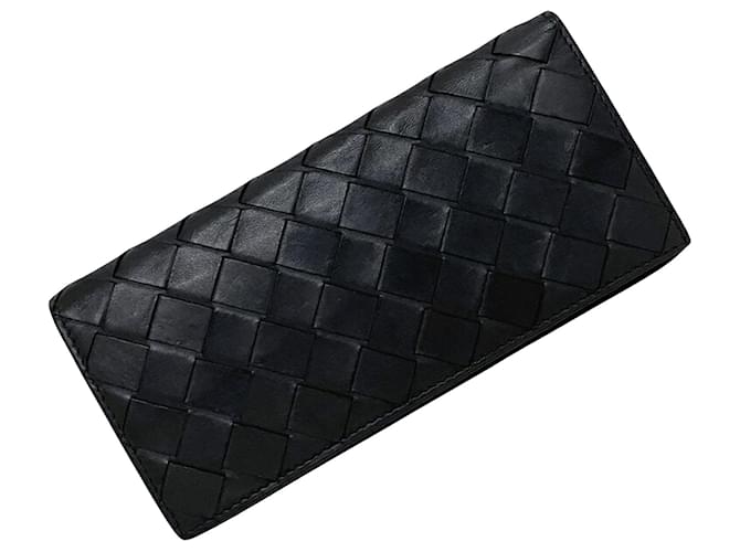Bottega Veneta Intrecciato Black Leather  ref.1353417