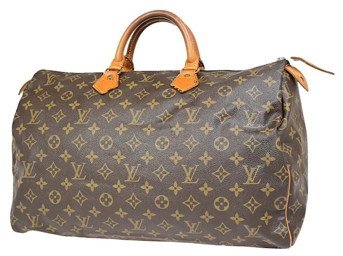 Louis Vuitton Speedy 40 Brown Cloth  ref.1353911