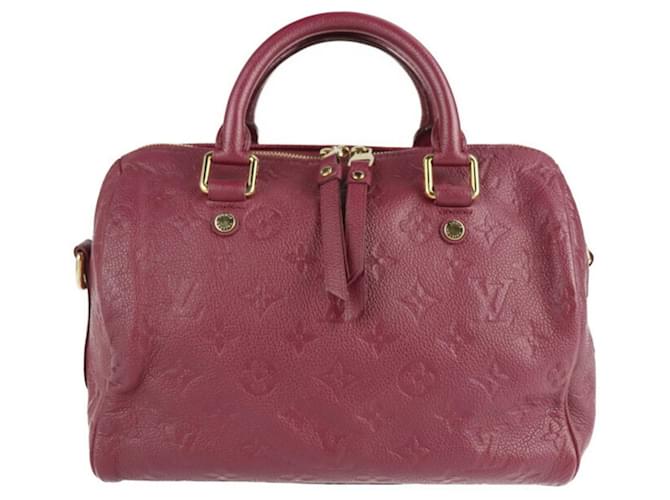 Louis Vuitton Speedy bandoulière 25 Dark red Leather  ref.1353915