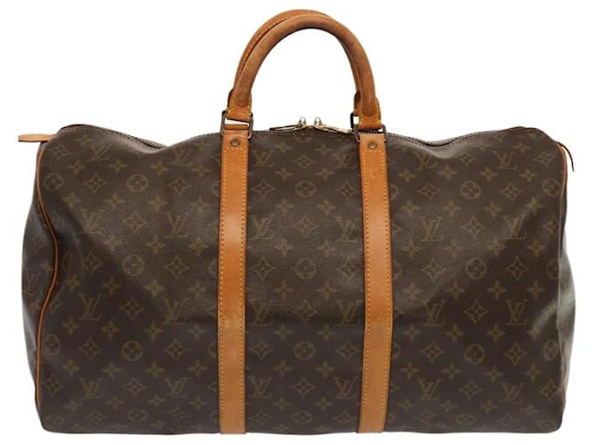 Louis Vuitton Keepall 50 Brown Cloth  ref.1354162