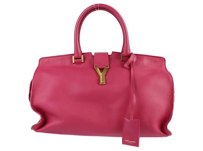 Saint Laurent Y line Pink Leather  ref.1354552