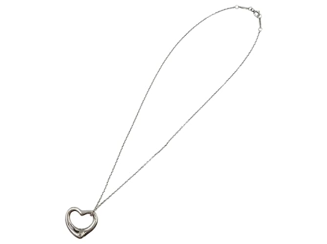Tiffany & Co Open Heart Silvery Silver  ref.1354608