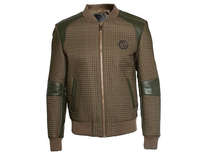 Philipp Plein, jaqueta bomber acolchoada Marrom Verde