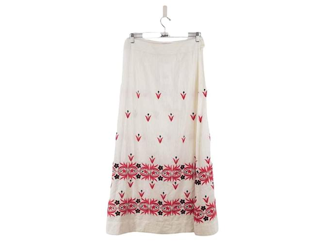 Antik Batik falda de algodón Blanco  ref.1354665