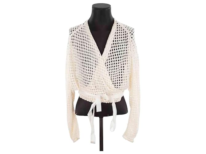 Iro Cardigan Cream Viscose  ref.1354675