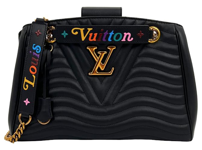 Sac fourre-tout à chaîne Louis Vuitton New Wave en cuir / très bon état Multicolore  ref.1354711