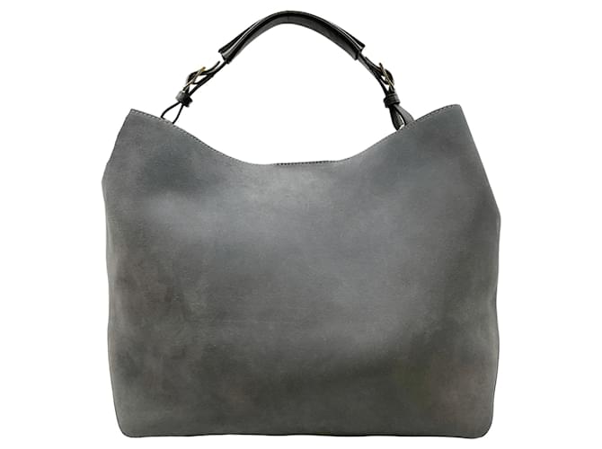 Autre Marque TIFFANY & CO. Cabas Hobo en daim gris Suede  ref.1354756