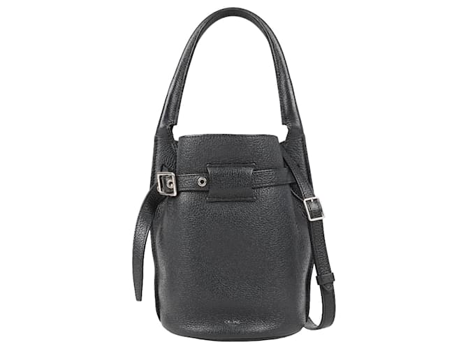 Céline CELINE BIG BAG Beuteltasche aus Nanoleder 2way Handtasche in Schwarz  ref.1354770