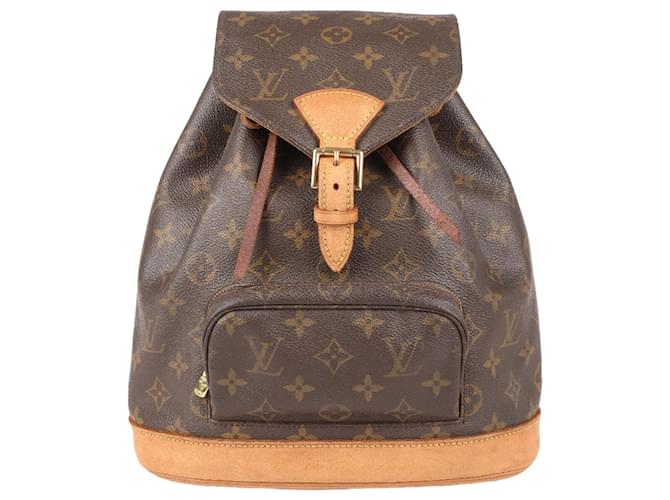 Louis Vuitton Montsouris MM Backpack Bag in Brown M51136 Leather  ref.1354773