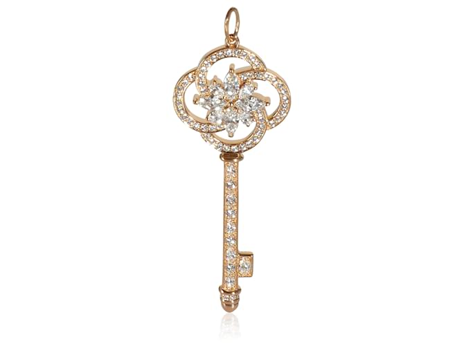 TIFFANY & CO. Victoria Key Pendant, Large model in 18k Rose Gold 1.1 ctw Pink gold  ref.1354865