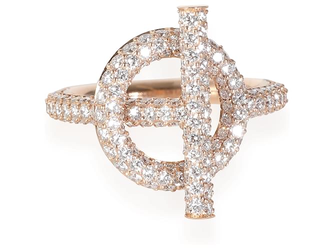 Hermès Echappee Ring in 18k Rose Gold 1.38 ctw Pink gold  ref.1354868
