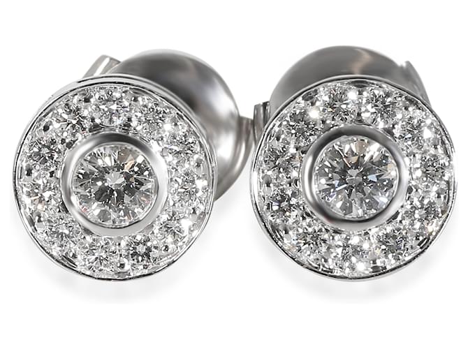 TIFFANY & CO. Orecchini a cerchietto con diamanti in platino 0.75 ctw  ref.1354873