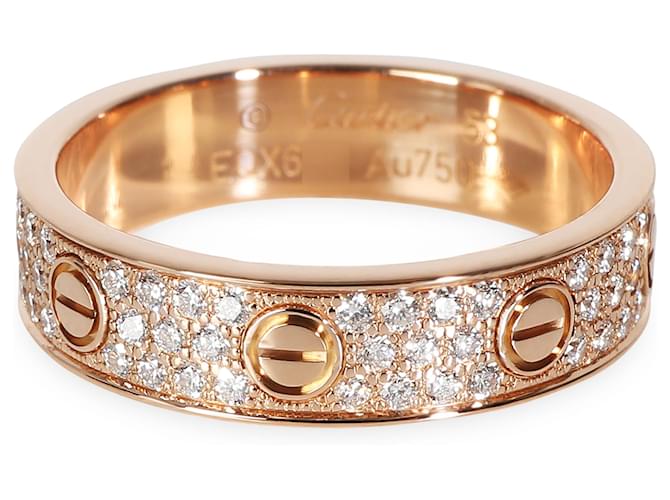 Cartier Love Wedding Band, Diamond Paved (Rose gold) Pink gold  ref.1354897