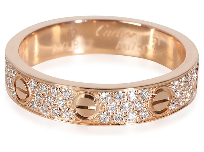 Cartier Love Wedding Band, Diamond Paved (Rose gold) Pink gold  ref.1354923