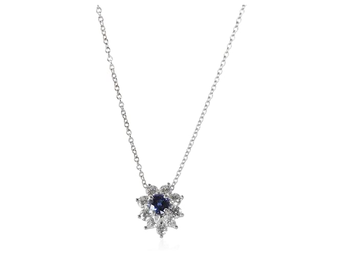 TIFFANY & CO. Victoria Sapphire Diamond Fashion Pendant in  Platinum 0.53 ctw  ref.1354945