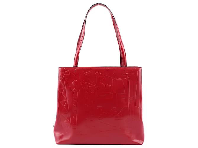 PRADA Totes Pelle verniciata Riedizione bordeaux 1995 Bordò  ref.1354957