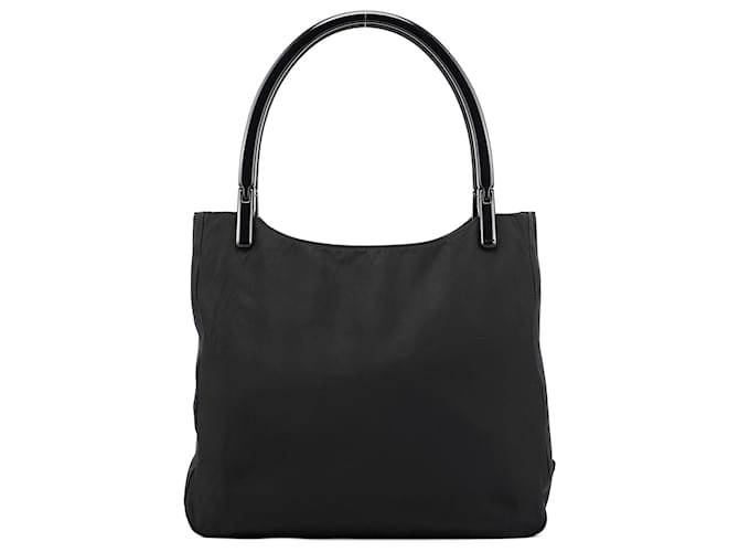 PRADA Totes Plastic Black Tessuto  ref.1354962