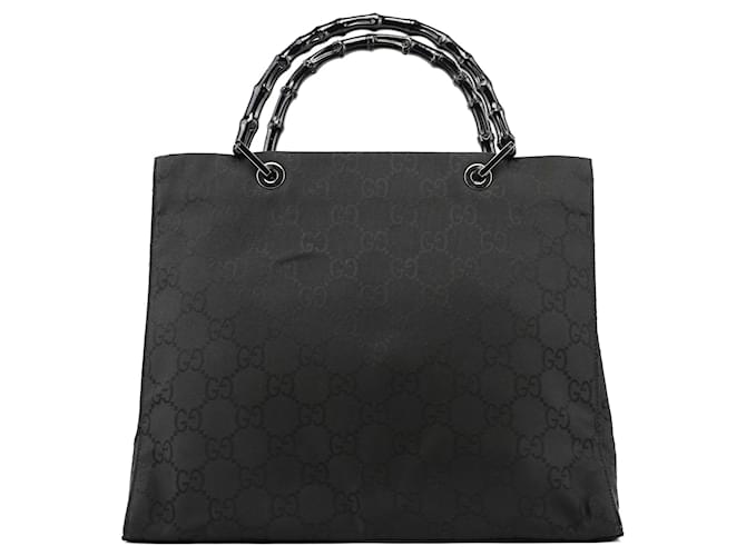 GUCCI Totes Cloth Black Bamboo  ref.1354966