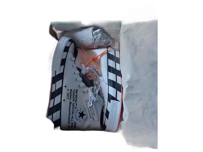 Converse Chuck 70 x Off White Toile Noir Blanc  ref.1354973