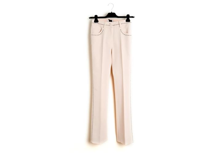 Giambattista Valli PE2019 Pantalón acampanado FR36 Rosa Crepe Precious Pants US6 Viscosa  ref.1354976