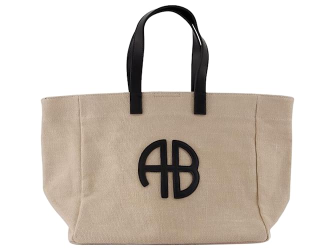 Rio Medium Shopper Bag - ANINE BING - Linen - Brown  ref.1354991