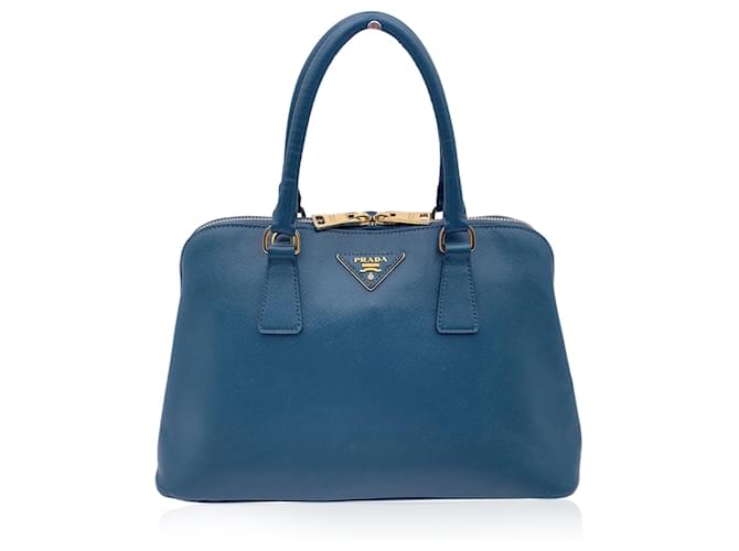 Prada Teal Saffiano Leather Promenade Tote Satchel Bag Handbag Turquoise  ref.1354999