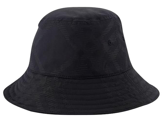 Tonal Bias Buket Hat - Burberry - Synthetic - Black  ref.1355250