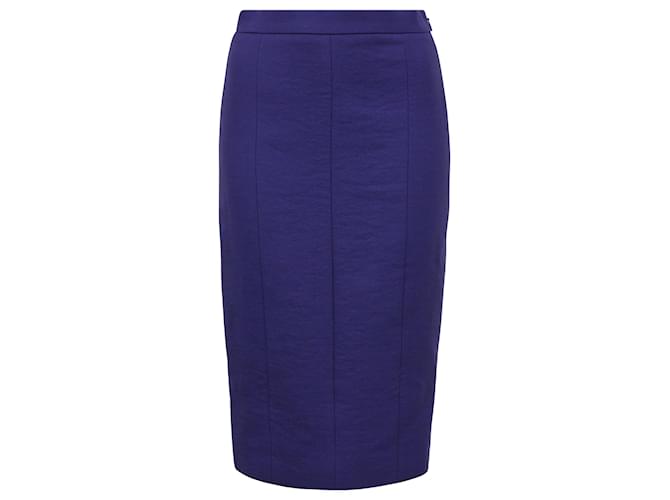 Moschino Paneled Pencil Skirt in Purple Wool  ref.1355266