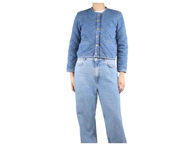 Ba&Sh Veste en jean matelassée bleue - taille UK 8 Coton  ref.1355313