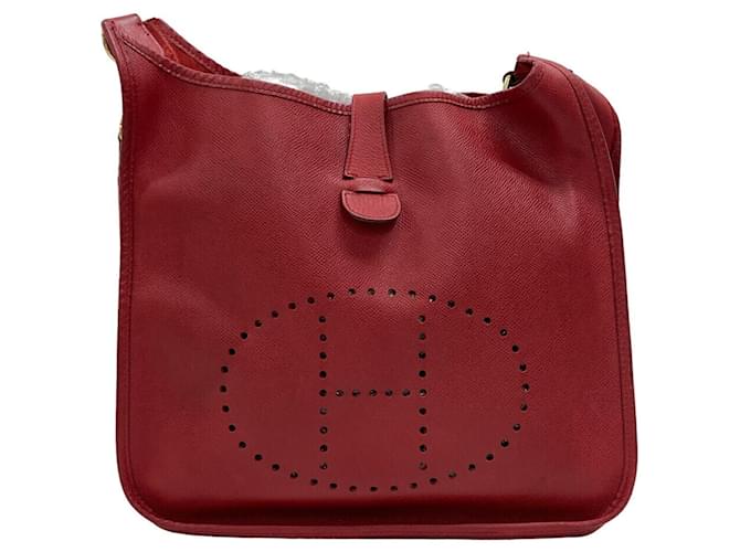Hermès Evelyne Red Leather  ref.1355332