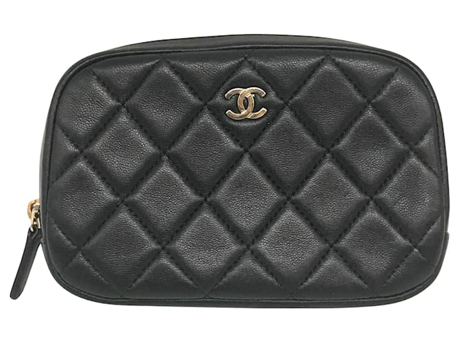 Timeless Chanel Matelassé Black Leather  ref.1355339