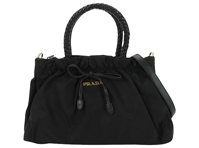 Prada Tessuto Preto Sintético  ref.1355365