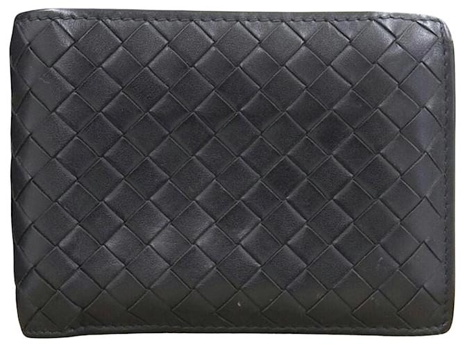 Bottega Veneta Intrecciato Black Leather  ref.1355379
