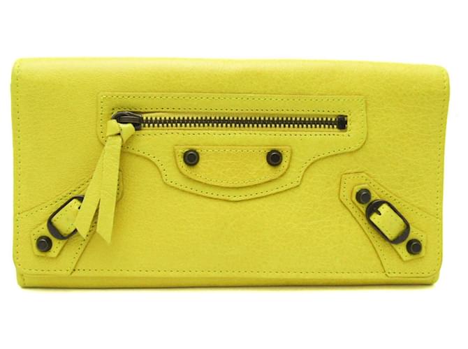 Balenciaga clásico Amarillo Cuero  ref.1355416