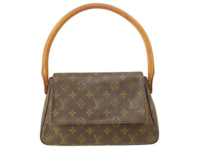 Louis Vuitton Looping Marrom Lona  ref.1355424