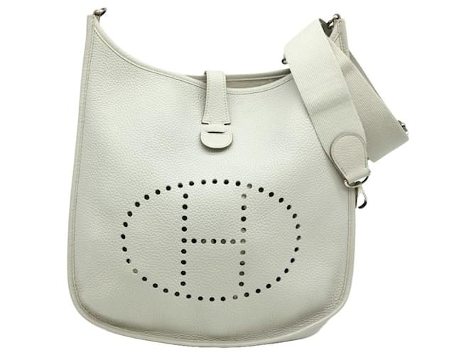 Hermès Evelyne White Leather  ref.1355426