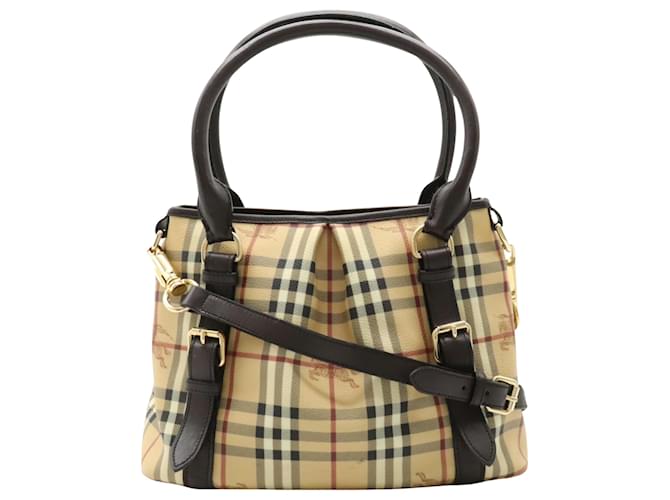 Burberry Nova Cheque Beige Lienzo  ref.1355529