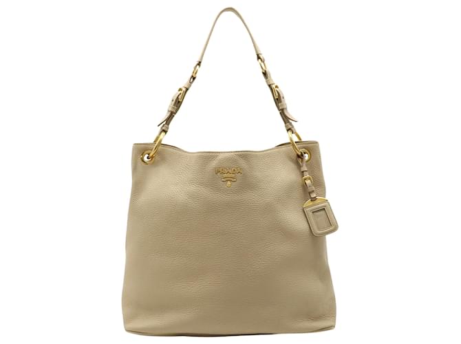 Prada Vitello Beige Cuero  ref.1355565