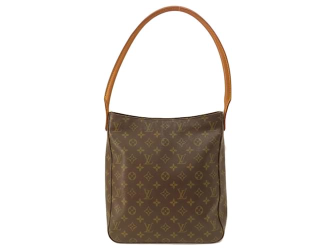 Louis Vuitton Looping GM Castaño Lienzo  ref.1355601