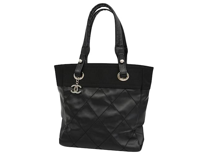 Chanel Biarritz Black Leather  ref.1355624