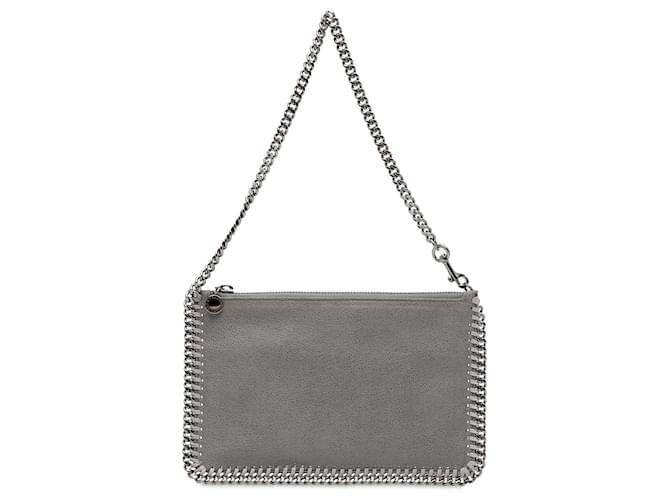 Stella Mc Cartney Bolsa de ombro Stella McCartney cinza Falabella Shaggy Deer Poliéster Pano  ref.1355845