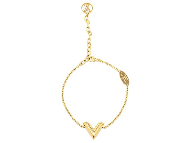 Louis Vuitton Gold Essential V Bracelet Golden Metal Gold-plated  ref.1355892