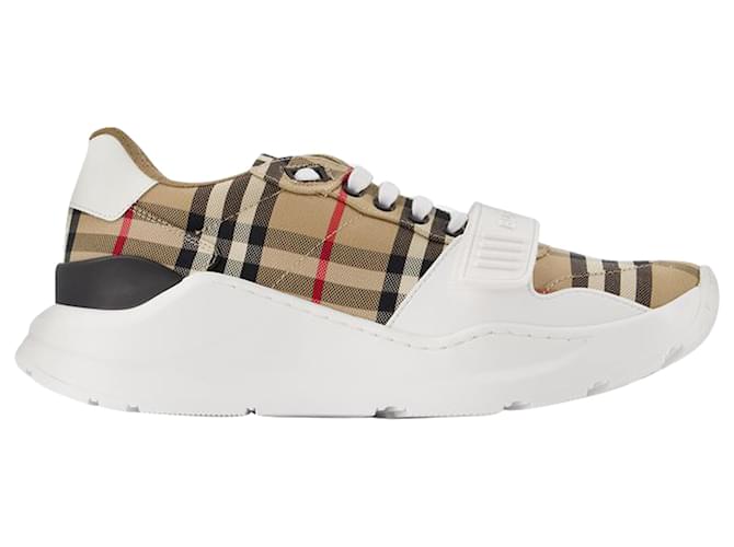 Lf Tnr New Regis L Chk Sneakers - Burberry - Multi - Cotton Brown Beige  ref.1355978