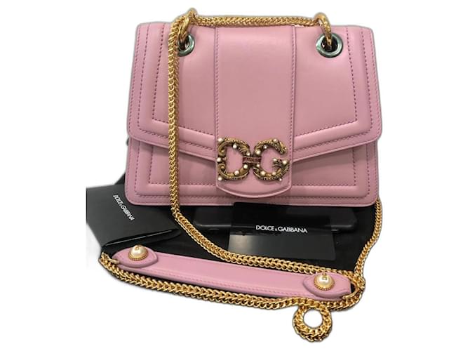 Dolce & Gabbana AMOR DG Rosa Couro  ref.1355997