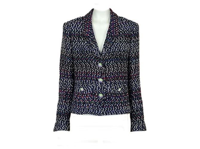 Chanel Jaqueta de tweed preta estilo Kate Middleton Preto  ref.1356000